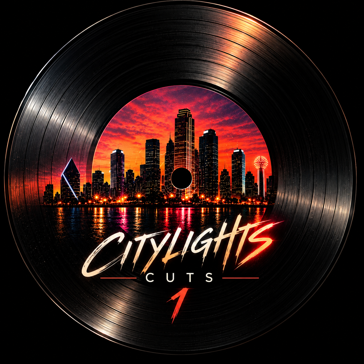 CityLights Cuts 1 sunset vinyl artwork